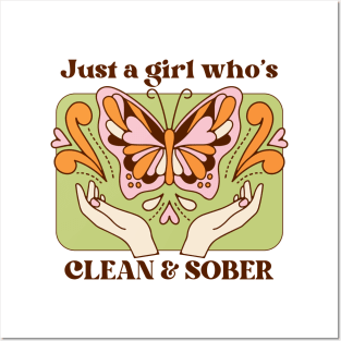 Groovy Just A Girl Who's Clean And Sober Posters and Art